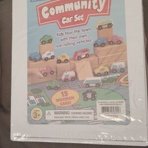 Community Car Set by Lakeshore - Colorful Wooden Vehicles